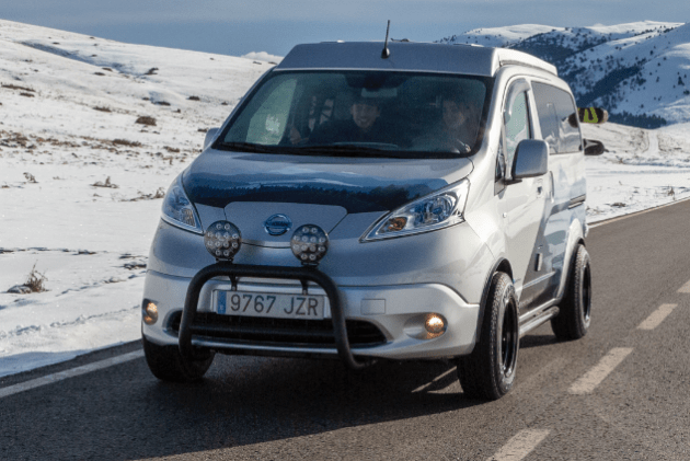 Nissan e-NV200 Winter Camper concept turns electric van into off-road motorhome with kitchen and beds