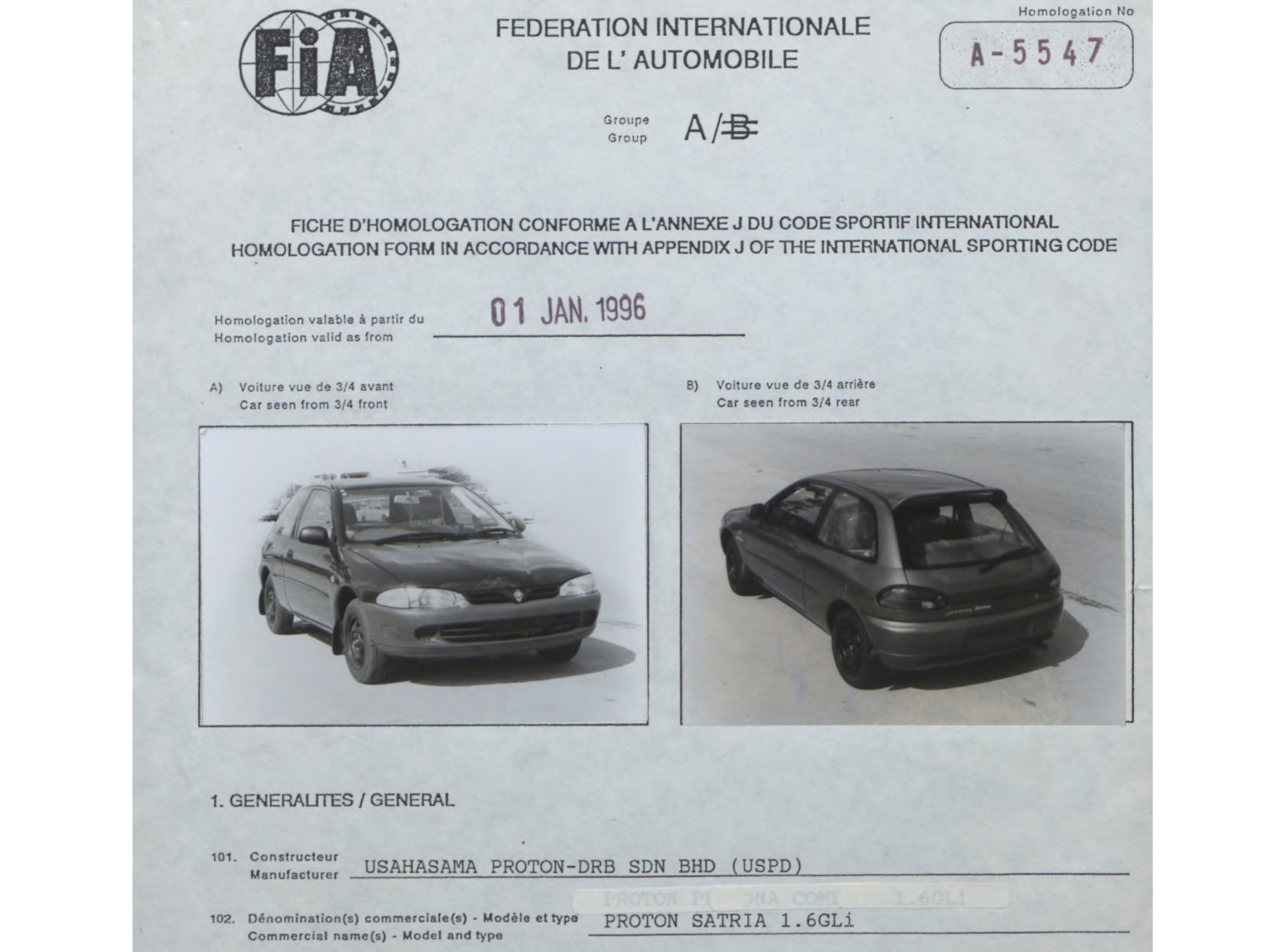 Proton Satria 1.6 Group A – pernah menjuarai WRC Rali Safari 1997, British Rally Championship 2000!