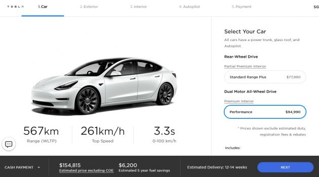 Tesla relaunches in Singapore – Model 3 SR+ from RM488k, Performance from RM615k, with current COE