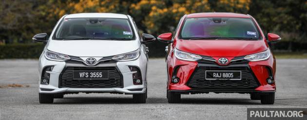 2021 Toyota Vios GR Sport vs Yaris 1.5G in Malaysia – sporty sedan and top-spec hatchback side by side