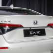 Honda Civic 2022 dilancar di M’sia – RM126k-RM144k, tiga varian, hanya 1.5L VTEC Turbo 182 PS/240 Nm