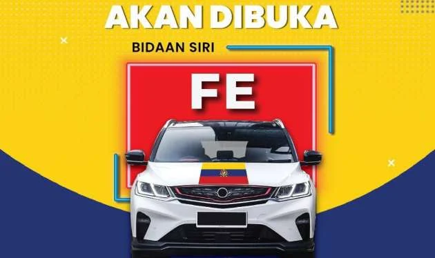 FE number plate series open for bidding at JPJ eBid