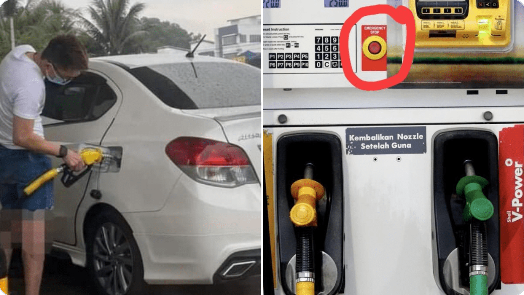 Press E-Stop on foreign cars pumping RON95 petrol?