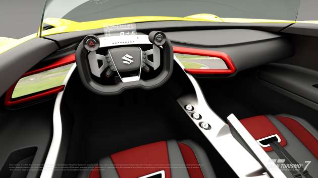 Suzuki Vision Gran Turismo in GT7 – AWD hybrid Swift Sport roadster with Hayabusa engine, 435 PS, 970 kg!