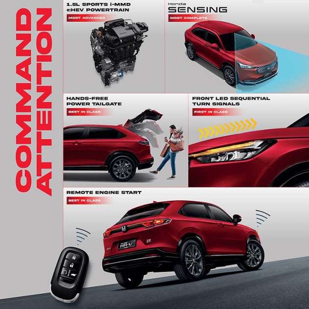 2022 Honda HR-V open for booking in Malaysia – RS e:HEV, petrol variants; Honda Sensing; launch in Q3