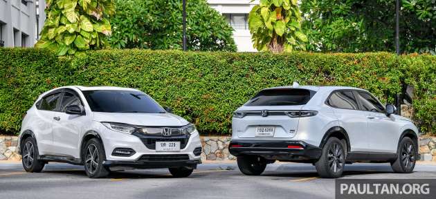 Honda HR-V 2022 vs 2021 – new RV compared to old RU generation, side-by-side gallery of both SUVs
