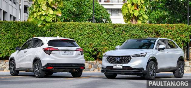 Honda HR-V 2022 vs 2021 – new RV compared to old RU generation, side-by-side gallery of both SUVs