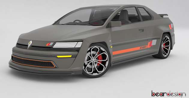 Proton Saga Knight Coupe Concept by Bear Design – a modernised two-door rendition, plus race car livery