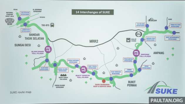 SUKE Highway Map and list of interchanges