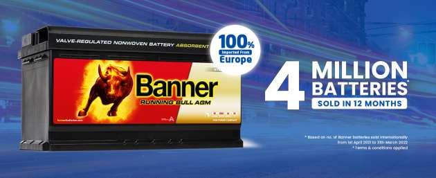 Banner batteries  – OEM for Porsche, BMW, Audi; AGM batteries with up to 24 mths warranty in Malaysia [AD]