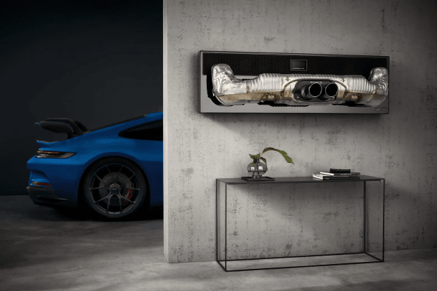 Porsche 911 Soundbar 2.0 Pro – made from 911 GT3’s original lightweight exhaust, 300 watt, from RM41k