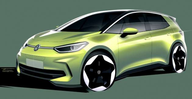 Volkswagen ID.3 facelift didedah melalui lukisan teaser