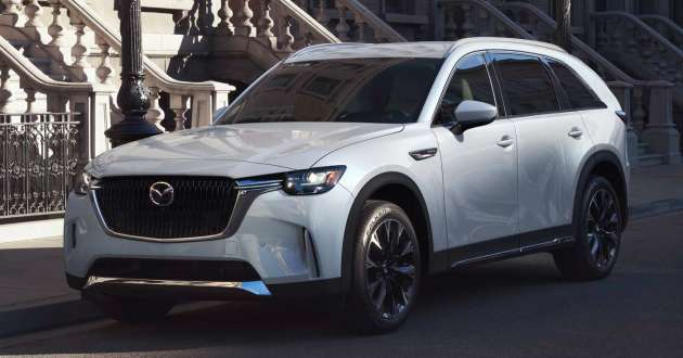 2024 Mazda CX-90 debuts – new three-row SUV; 3.3L turbo mild hybrid inline-six, 2.5L PHEV; standard AWD