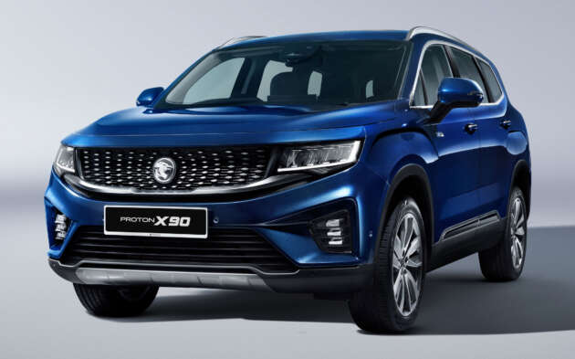 2023 Proton X90 – first official pics of the 6/7-seater SUV; 190 PS mild hybrid; 4 variants; previews in April