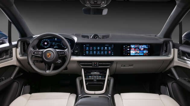 2024 Porsche Cayenne facelift interior revealed before April 18 debut – up to 3 digital displays, new controls