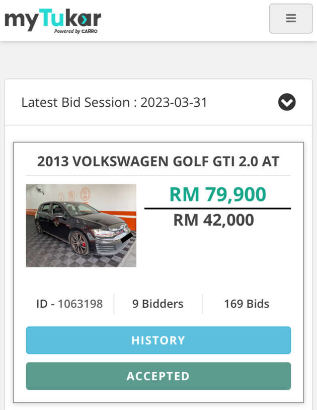 Carsome vs myTukar compared – we tried both to sell our Volkswagen Golf GTI Mk7, which offered higher?