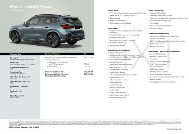2023 BMW iX1 xDrive30 M Sport launched in Malaysia – 313 PS, 64.7 kWh, 440 km EV range; from RM272k