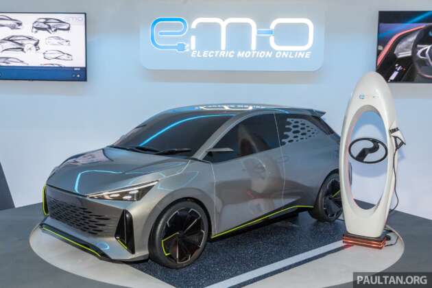 Perodua EMO EV study previews all-electric Myvi – up to 350 km range, 300 kW fast charging, 80% in 20 mins