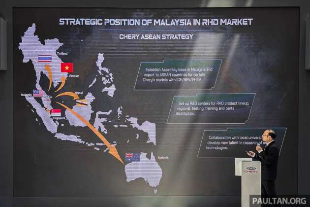 Chery jadikan Malaysia hab ASEAN dengan kerjasama Inokom; pusat R&D RHD, turut eksport ke Australia