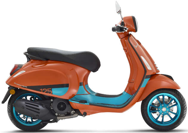 2023 Vespa Primavera Colour Vibe Malaysian launch, RM22,300, in Orange Tramonto and Blue Audace