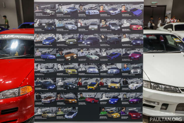 Initial D replica cars on display at Tokyo Auto Salon Kuala Lumpur 2023 – Panda Trueno, RedSuns RX-7s