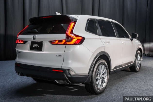 2024 Honda CR-V – spec-by-spec comparison; 1.5L VTEC Turbo S, E and V; 2.0L e:HEV RS; from RM158k