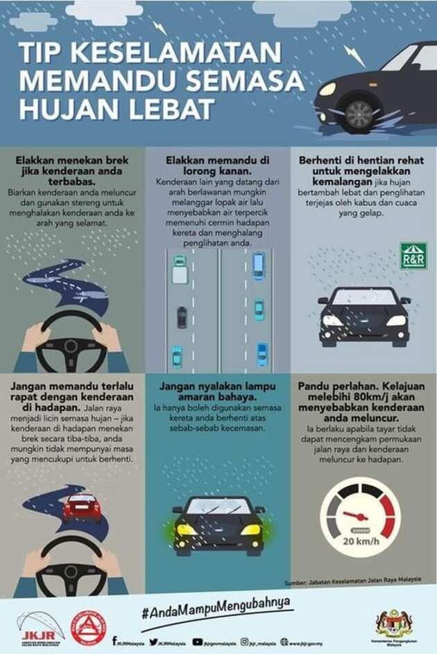 Don’t use hazard lights when driving in the rain – JKJR