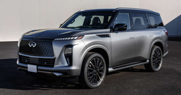 2025 Infiniti QX80 debuts in the US with concept car looks – three-row SUV; 450 hp 3.5L twin-turbo V6, 9AT