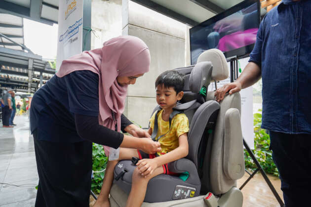 Prolintas MIROS safety awareness campaign at Elmina R&R on GCE encourages safe driving, child seat use