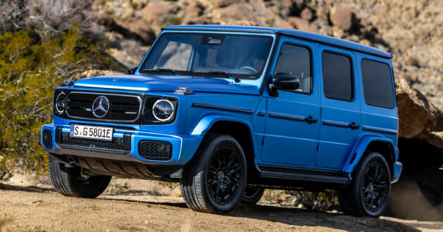 Mercedes-Benz G580 debuts – first-ever electric G-Class; tank turn, quad-motor, 587 PS, 473 km EV range