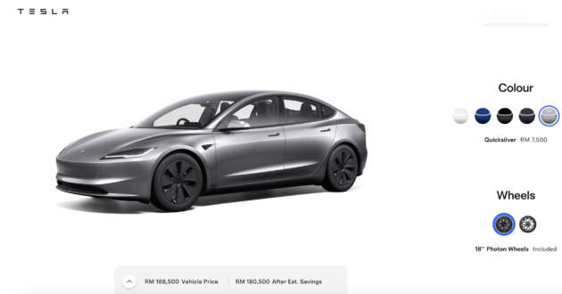 Tesla Model 3 Highland gets Quicksilver paint; RM7.5k