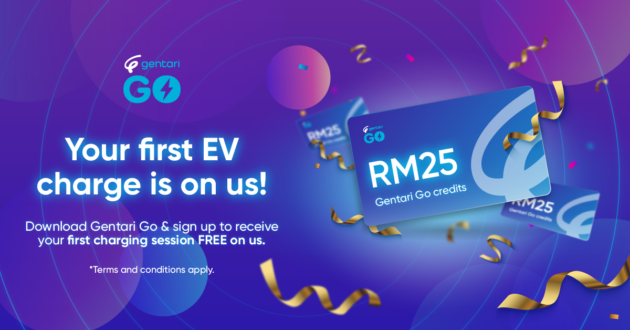 Welcome to EV life! Download the Gentari Go app and get RM25 off your first charge, valid nationwide