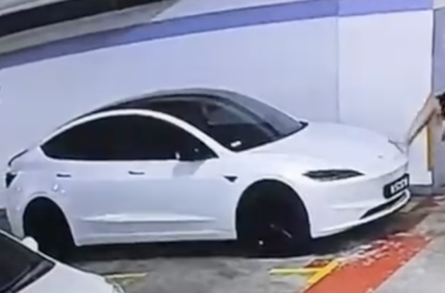 Tesla Model 3 gets kicked, spat on by passer-by – Malaysia needs anti-vandalism laws to curb these acts