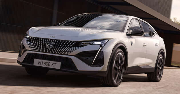 2025 Peugeot e-408 debuts – EV with 213 PS and up to 453 km WLTP range; Tesla Model 3, Polestar 2 rival