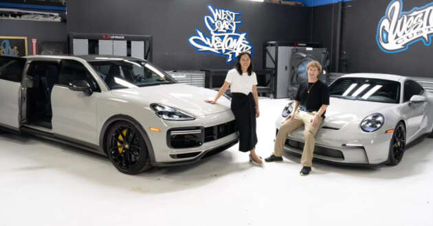 Meta CEO Mark Zuckerberg shows off a Porsche Cayenne Turbo GT minivan custom-made for his wife