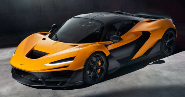 McLaren W1 debuts – 1,275 PS/1,340 Nm V8 turbo hybrid, rear-wheel drive; F1-inspired chassis and aero