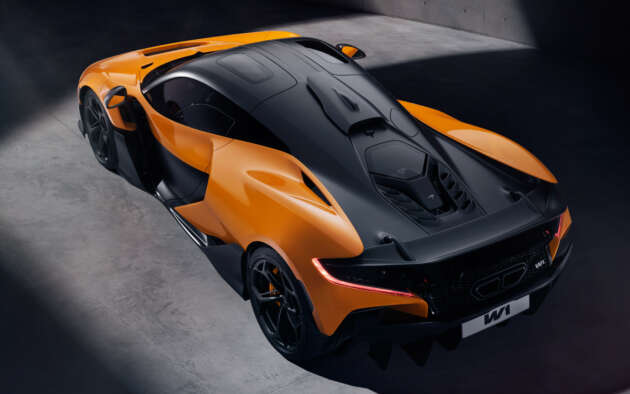 McLaren W1 debuts – 1,275 PS/1,340 Nm V8 turbo hybrid, rear-wheel drive; F1-inspired chassis and aero