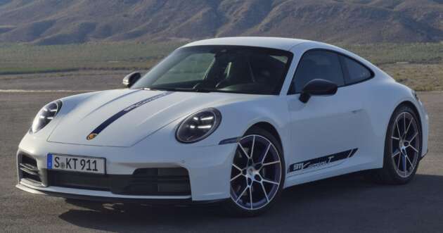 Porsche 911 Carrera T – 992-generation facelift variant available in coupé, cabriolet forms; six-speed manual