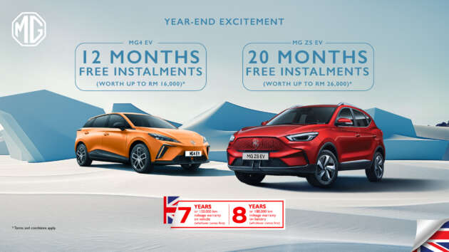Drive home an MG4 or MG ZS EV with up to 20 months of free instalments; save RM26,000 on your new car!