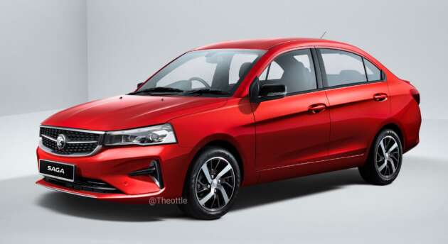 2025 Proton Saga MC3 facelift rendered – all-new S70-like front fascia, projector headlights, coming soon?