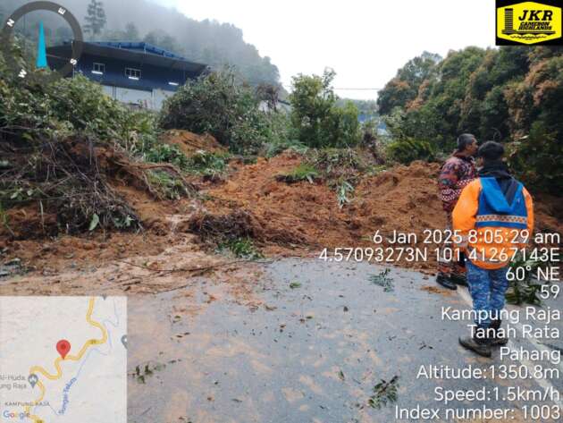 Tanah runtuh di Jalan Besar Kampung Raja halang jalan ke Cameron Highlands – guna laluan alternatif
