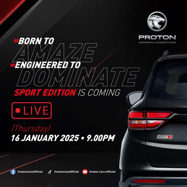 Proton X50 Sport Edition bakal dilancarkan pada 16 Januari ini – hanya 1,000 unit sahaja dikeluarkan