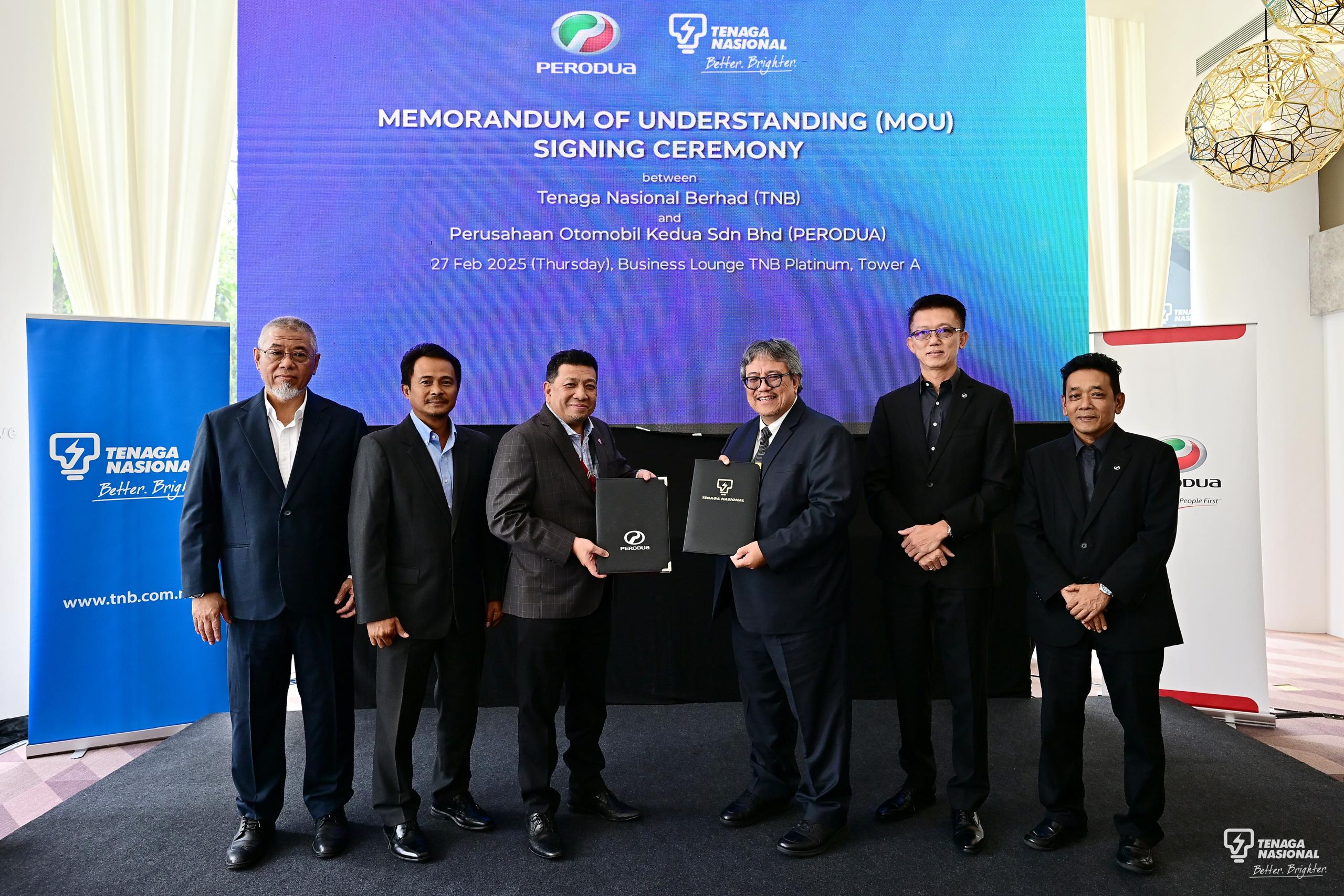 Perodua, TNB team up to boost EV adoption, install TNB Electron chargers at selected Perodua outlets