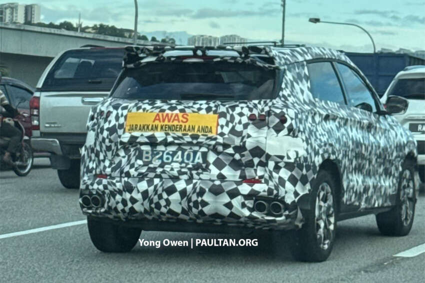 2025 Proton X50 facelift spotted again – full-width tail lamps, rear wing, shift from three cylinders to four? 1885322