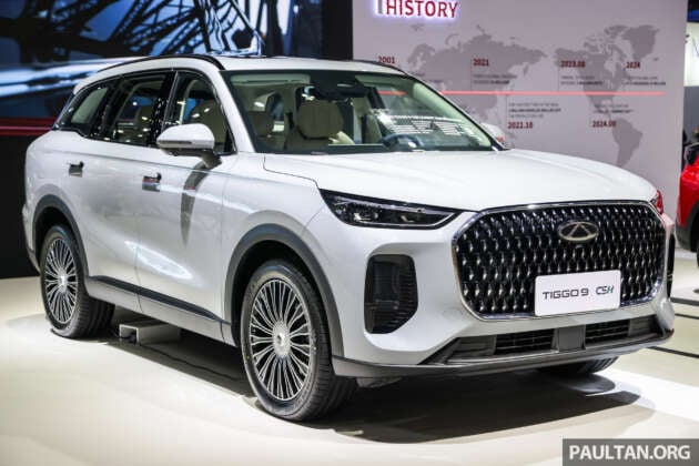 Bangkok 2025: Chery Tiggo 9 PHEV 7-seat SUV flagship slots above Tiggo 8 Pro, below Jaecoo J8