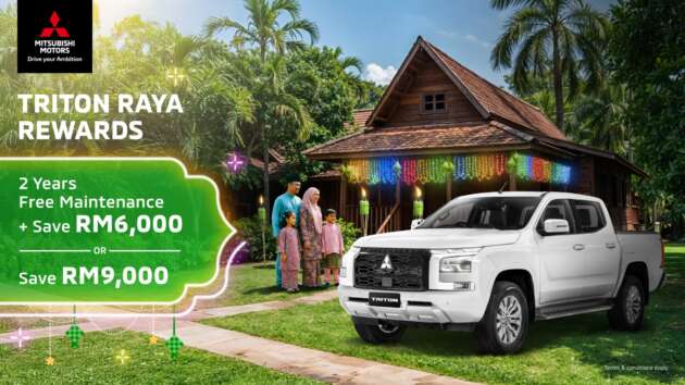 Mitsubishi Triton Raya Rewards promo, up to RM9k off