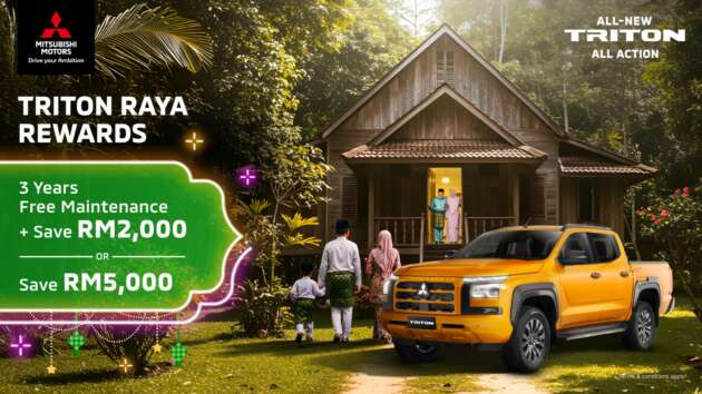 Mitsubishi Triton Raya Rewards promo, up to RM9k off