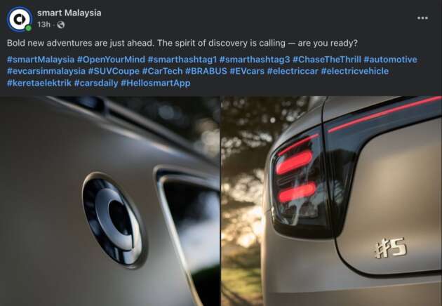 smart #5 Malaysian teasers released, launching soon?