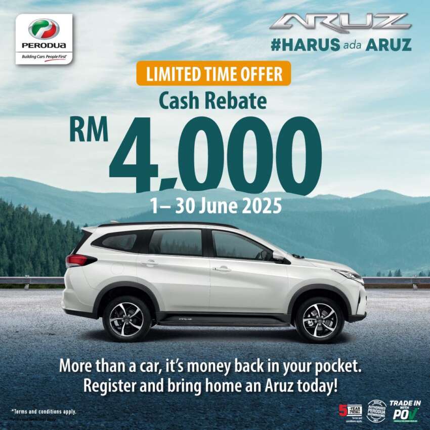 Perodua June 2025 promo – Ativa gets RM1,000 cash rebate, RM4,000 discount for Aruz 7-seater 1921753