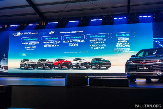 Proton X50 2025 dilancar di Malaysia – tiga varian, 1.5L empat-silinder 181 PS/290 Nm, dari RM86k
